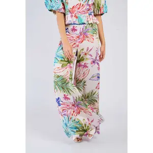 Tropical Palazzo Trousers for Women Derhy Dancing image-1