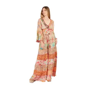 Multicoloured Bohemian Maxi Dress Women Derhy Hildegarde image-0