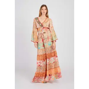 Multicoloured Bohemian Maxi Dress Women Derhy Hildegarde image-1