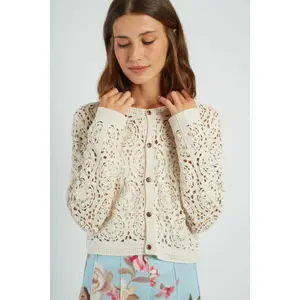 Womens Crochet Knit Cardigan Derhy Pascaline image-4