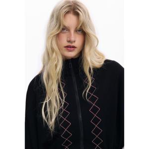 Embroidered women's poncho Desigual Aldama image-3