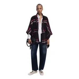 Poncho à carreaux femme Desigual Aldama image-1