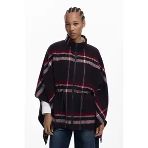 Poncho à carreaux femme Desigual Aldama image-0