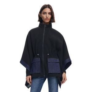 Women's denim poncho Desigual Aldama image-1