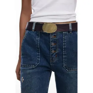 Leren riem met gesp dames Desigual image-2