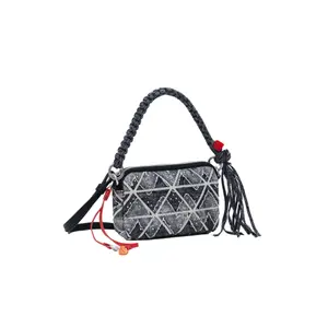Sac bandoleira em denim zigzag senhora Desigual image-0