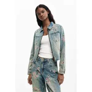 Női farmerdzseki Desigual Flower Japanese image-2