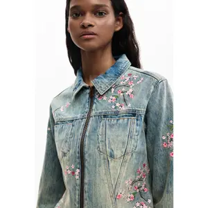 Női farmerdzseki Desigual Flower Japanese image-4