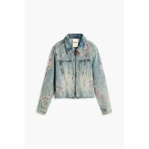 Női farmerdzseki Desigual Flower Japanese image-5