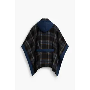 Rutig Poncho med Bälte Dam Desigual image-2