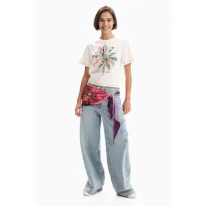 Foulard en soie motif floral femme Desigual image-2