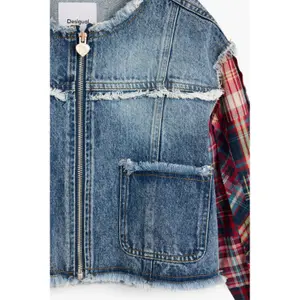Girl's denim jacket Desigual Marlen image-1