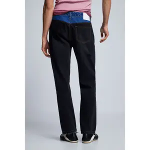 Double Waist Straight Jeans Desigual Black image-4