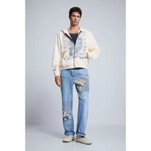 Camisola com capuz Desigual Manuscrito image-1