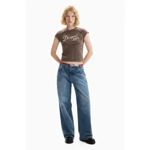 Loose women's jeans Desigual Belt image-1