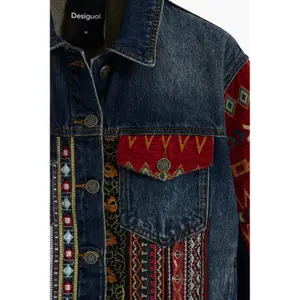 Jeansjacka för kvinnor Desigual Etnica image-3