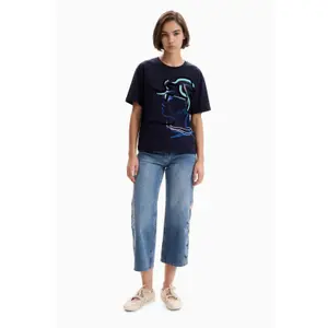 T-shirt för kvinnor Desigual Face image-1