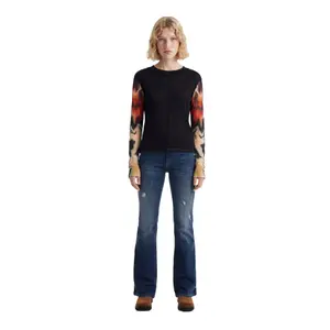 T-shirt de manga comprida feminina Desigual image-1