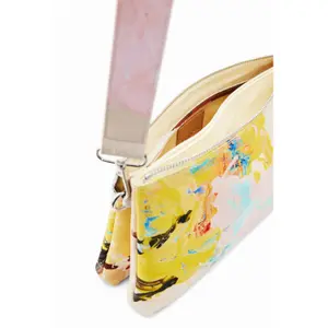 Bolsa de ombro média, pintura feminina Desigual image-3