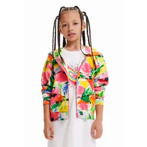 Mädchen-Sweatshirt mit Kapuze und Blumen in Oversize-Optik Desigual image-1