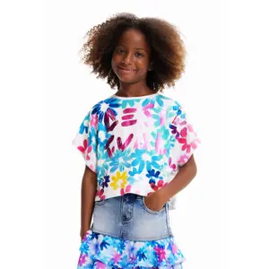 T-shirt court fleurs fille Desigual image-0