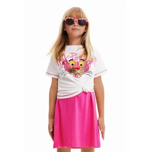 Sequined t-shirt girl Desigual Panthère Rose image-0