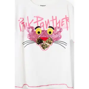 Sequined t-shirt girl Desigual Panthère Rose image-2