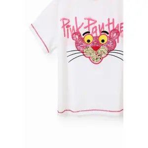 Sequined t-shirt girl Desigual Panthère Rose image-5
