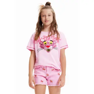 Sequined t-shirt girl Desigual Panthère Rose image-0