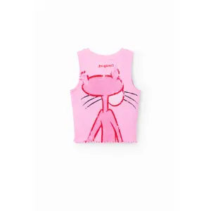 Girl's tank top Desigual Pink Panther Love image-1