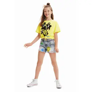Girl's T-shirt Desigual Plante image-3