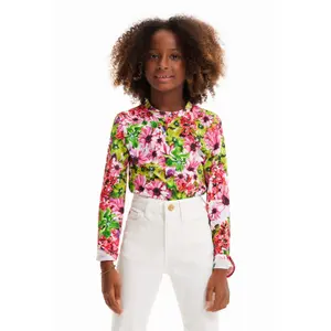 Girl's long-sleeved floral T-shirt Desigual image-0