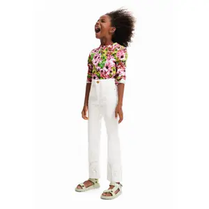 Girl's long-sleeved floral T-shirt Desigual image-3