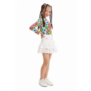 Girl's long-sleeved floral T-shirt Desigual image-3