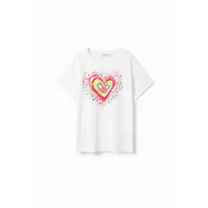 Girl's glitter heart t-shirt Desigual image-0