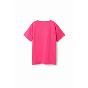 Girl's glitter heart t-shirt Desigual image-1