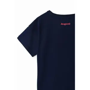 Girl's glitter heart t-shirt Desigual image-3