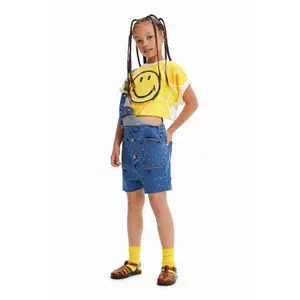 Girl's T-shirt Desigual Smiley Limon image-3