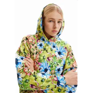 Sweatshirt à capuche oversize fleuri femme Desigual image-4