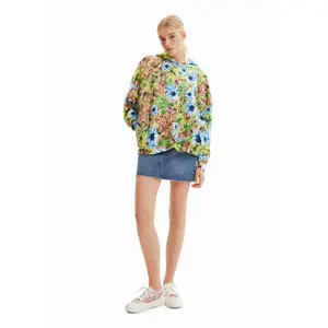 Sweatshirt à capuche oversize fleuri femme Desigual image-1
