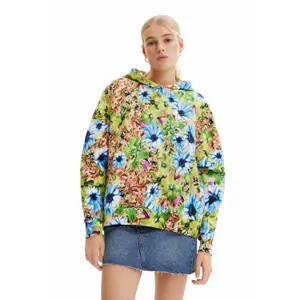 Sweatshirt à capuche oversize fleuri femme Desigual image-2