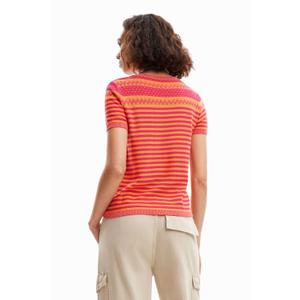 Dames t-shirt met mesh bloemen Desigual image-3