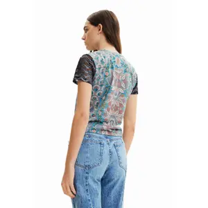 T-shirt collage maille femme Desigual image-3