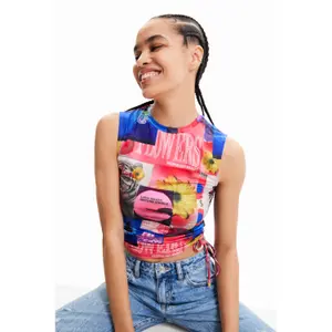 Tank top med krave til kvinder Desigual image-4