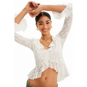 Blouse manches longues volants femme Desigual image-4