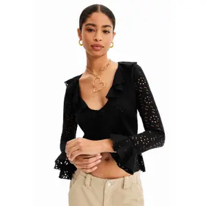 Blouse manches longues volants femme Desigual image-3