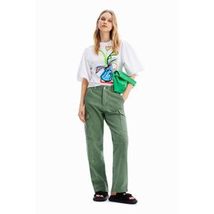 T-shirt de manga de volume de popa feminina Desigual image-1