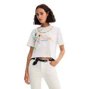 Camiseta ilustración collar mujer Desigual image-2