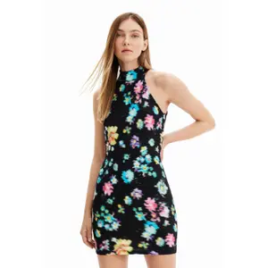 Kort kjole med halterneck til kvinder Desigual image-1