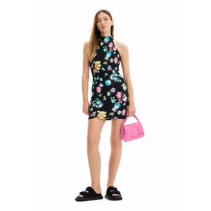 Kort kjole med halterneck til kvinder Desigual image-2